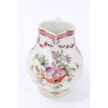 18th century Lowestoft cream jug with sparrow-beak spout