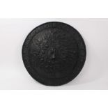 19th century cast iron circular shield in the Renaissance manner
