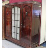 19th century Continental mahogany collapsible wardrobe