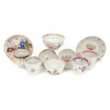 Collection of 18th century New Hall tea and coffee wares
