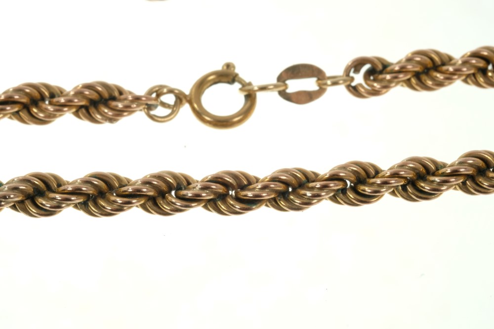 Gold (9ct) ropetwist chain - Image 2 of 2