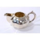 19th century Imperial Russian silver cream jug, marked 84