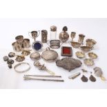 Selection of miscellaneous Victorian and later silver and white metal