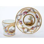 Fine 18th century Sèvres porcelain coffee can and saucer