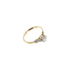 Diamond single stone ring