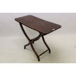 Early 19th century mahogany folding coaching table