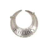 George III silver decanter label, 'SHERRY' (London 1792), Thomas Phipps & Edward Robinson