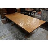 Impressive Robert ‘Mouseman’ Thompson oak refectory table