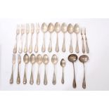 Selection of late 19th / early 20th century silver flatware