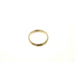 Gold (18ct) wedding ring. Size J