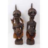 Pair of Songye Nkisi or power figures