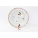 18th century Furstenberg plate and a Naples figure