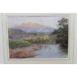 Albert Kingsley (1852-1945) two watercolours - landscapes, signed, in glazed gilt frames, 24.5cm x