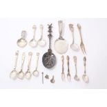 Selection of Scandinavian silver spoons, together with a Dutch silver windmill spoon