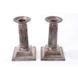Pair of Victorian 5 inch silver candlesticks