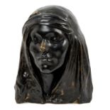 Amadeo Gennarelli (1881-1943), bronze head of a woman, 35cm high