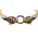 18ct gold Leopard bangle