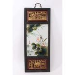 Early 20th century Chinese porcelain panel