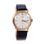 1960s Gentlemen’s Rolex Precision 9ct gold wristwatch with mechanical 17 jewel Rolex movement