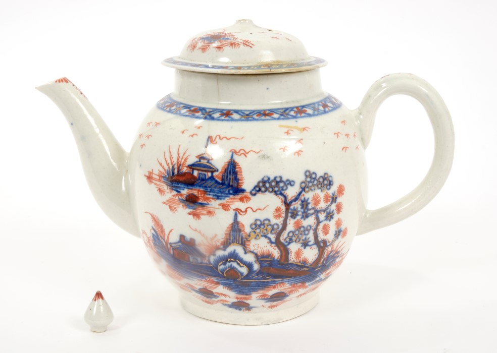 18th century Pennington Liverpool teapot and cover