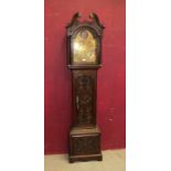 George III longcase clock with eight day movement, signed 'Ramsbottom Hallgreen'