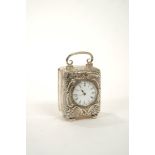 Edwardian dressing table clock with time piece movement