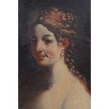 19th century portrait on panel of a Lady