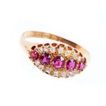 Edwardian ruby and diamond ring