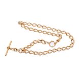 Edwardian 18ct gold curb link watch chain