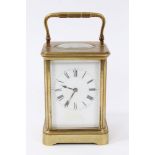 Late 19th / early 20th century carriage clock with French eight day timepiece movement