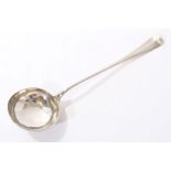 George III Scottish silver Hanoverian pattern serving ladle