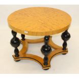 Biedermeier-style satin birch table