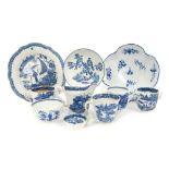 Collection of 18th century Caughley blue and white wares