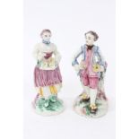 Pair of 18th Century French Mennesey figures