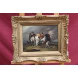 Good 19th century oil on board depicting Scottish sporting scene