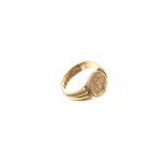 Gold (18ct) signet ring. Size Q