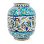 Early 20th century Iznik pottery baluster vase