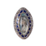 George III diamond and enamel ring