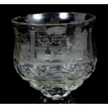 Of Jewish Interest: Early 19th century Irish cut glass beaker