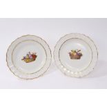Pair late 18th century Derby plates