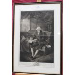 Edward Edwards 18th century mezzotint by Robert Dunkerton - portrait of Jonas Hanway Esq. Governor