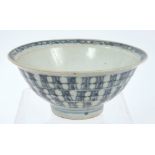 Late Ming Chinese blue and white bowl