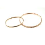 Two gold (9ct) bangles