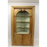 Antique pine corner cupboard