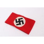 Nazi party arm band with RZM paper label to interior - numbered 344698