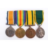 First World War Territorial Medal Group, comprising War, Victory and First World War Territorial