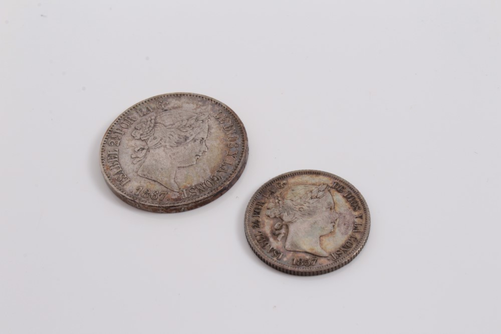 Spain – Isabel silver coins - Image 2 of 2