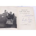 Book- Reach for the Sky, The story of Douglas Bader D.S.O. D.F.C. signed and inscribed ''Good Luck