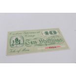 Isle of Man – Onchan Internment Camp Ten Shillings banknote