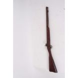 Indian trade percussion carbine with ramrod and brass mounts 90cm